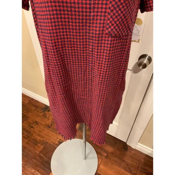 Current/Elliott Red & Blue Plaid Shift Dress, Size 2 (Medium) - Picture 3 of 7